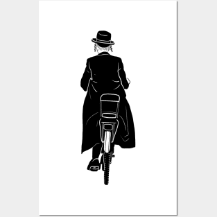 Orthodox Jew riding a bike Posters and Art